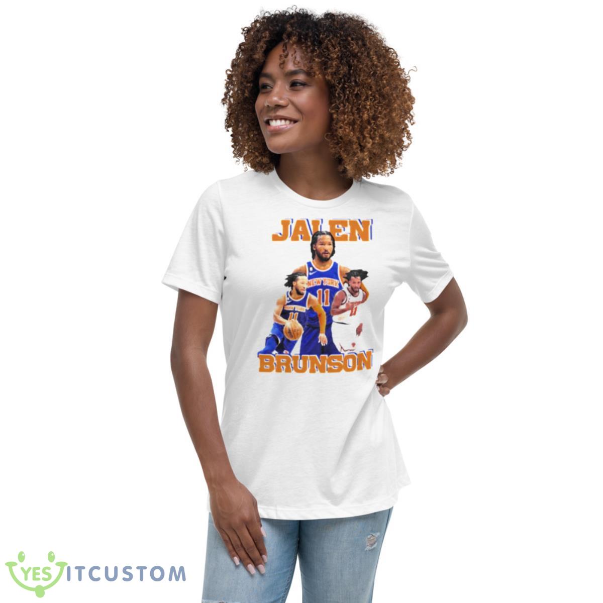 Knicks Jalen Brunson Vintage Shirt 5 Knicks Jalen Brunson Vintage Shirt - Women's Relaxed Short Sleeve Jersey Tee