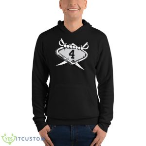 Las Vegas Number 4 Derek Carr Logo shirt - Unisex Fleece Pullover Hoodie