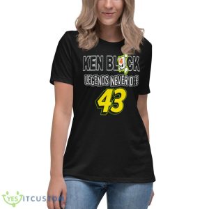 Legends Never Die Rip Ken Block #43 Graphic Shirt - Women's Relaxed Short Sleeve Jersey Tee