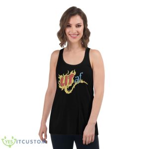 Lit Af The Human Torch shirt - Women's Flowy Racerback Tank