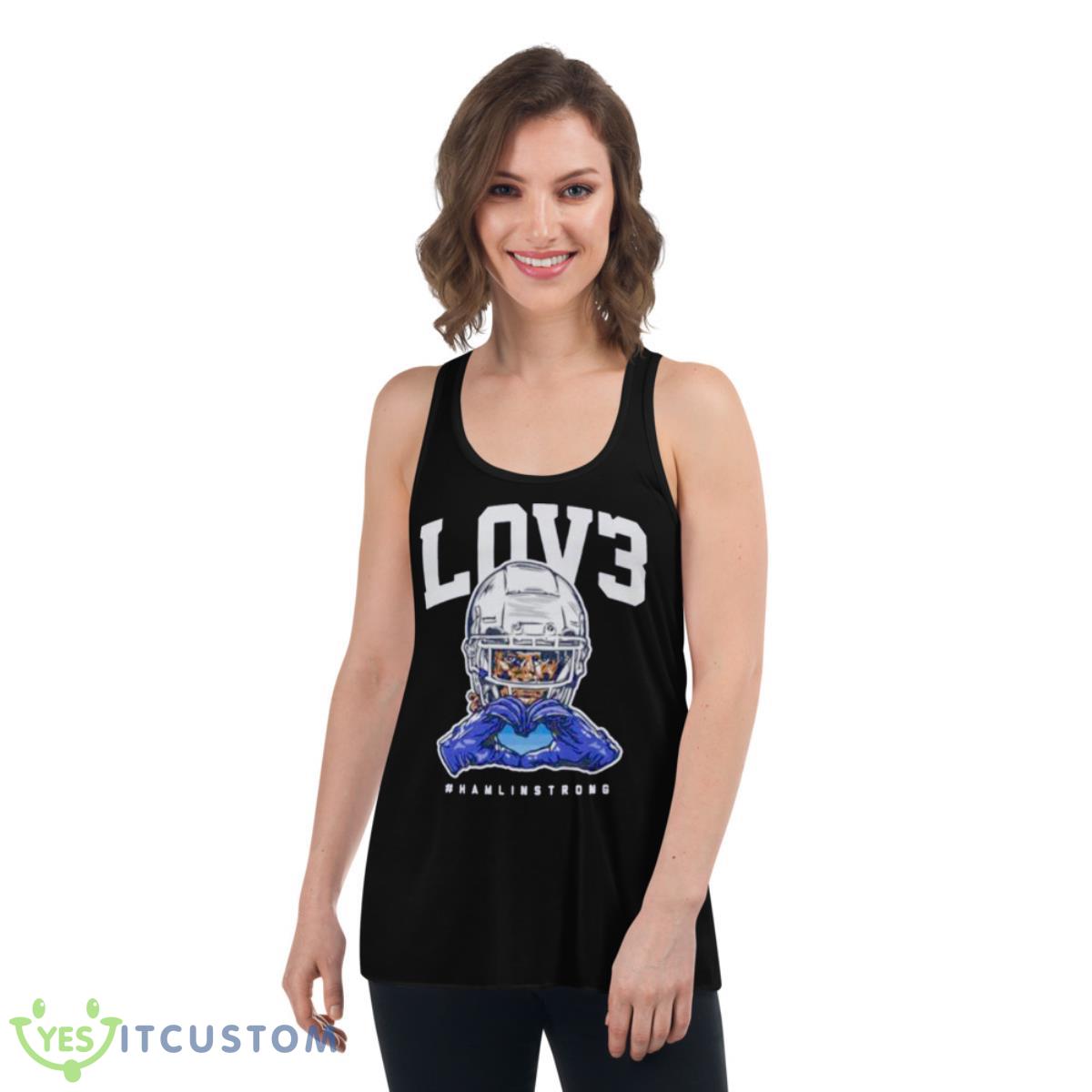 Lov3 Damar Hamlin Buffalo Bill shirt 5 Lov3 Damar Hamlin Buffalo Bill shirt - Women's Flowy Racerback Tank