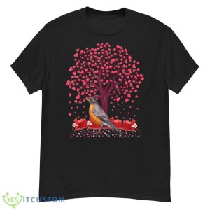 Love Heart Tree American Robin Bird Valentine’s Day Shirt - G500 Men’s Classic T-Shirt