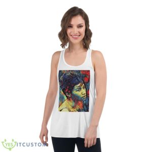 Lovely Aretha Franklin Painting shirt - Women's Flowy Racerback Tank