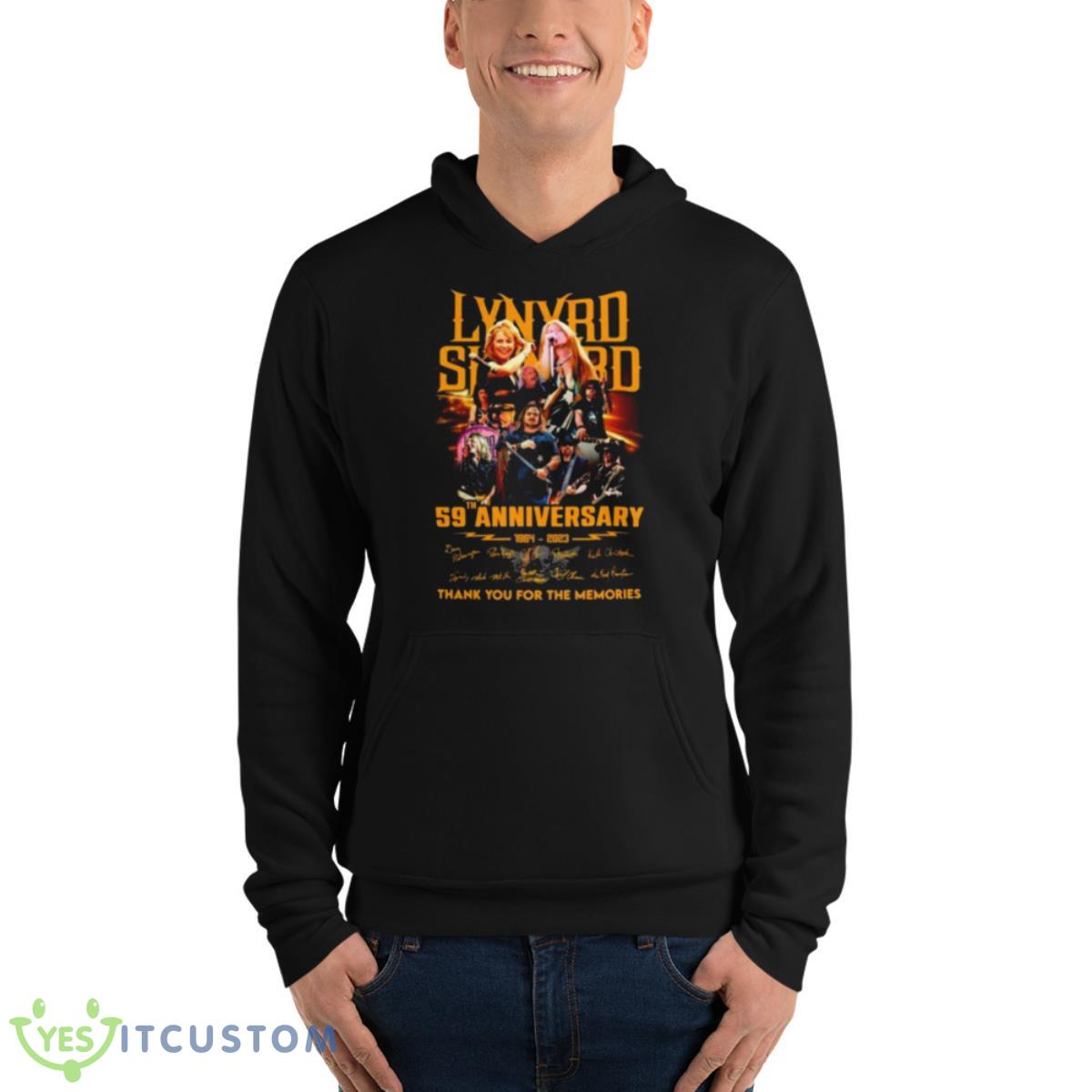 Lynyrd Skynyrd 59th Anniversary 1964 – 2023 Thank You For The Memories Signatures Shirt 13 Lynyrd Skynyrd 59th Anniversary 1964 – 2023 Thank You For The Memories Signatures Shirt - Unisex Fleece Pullover Hoodie