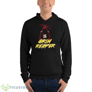 Mahomes KC Chiefs Grim Reaper 2023 Shirt - Unisex Fleece Pullover Hoodie