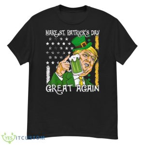 Make St Patrick’s Day Great Again Trump Leprechaun US Flag Shirt - G500 Men’s Classic T-Shirt