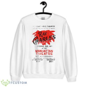 Manhattan Theatre Ray Charles Concert Poster Art Shirt - Unisex Heavy Blend Crewneck Sweatshirt