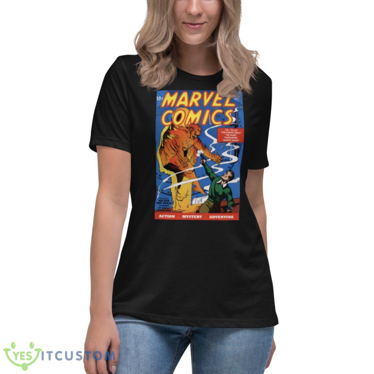 Mcuniverse Issue One The Human Torch shirt 6 Mcuniverse Issue One The Human Torch shirt - Women's Relaxed Short Sleeve Jersey Tee
