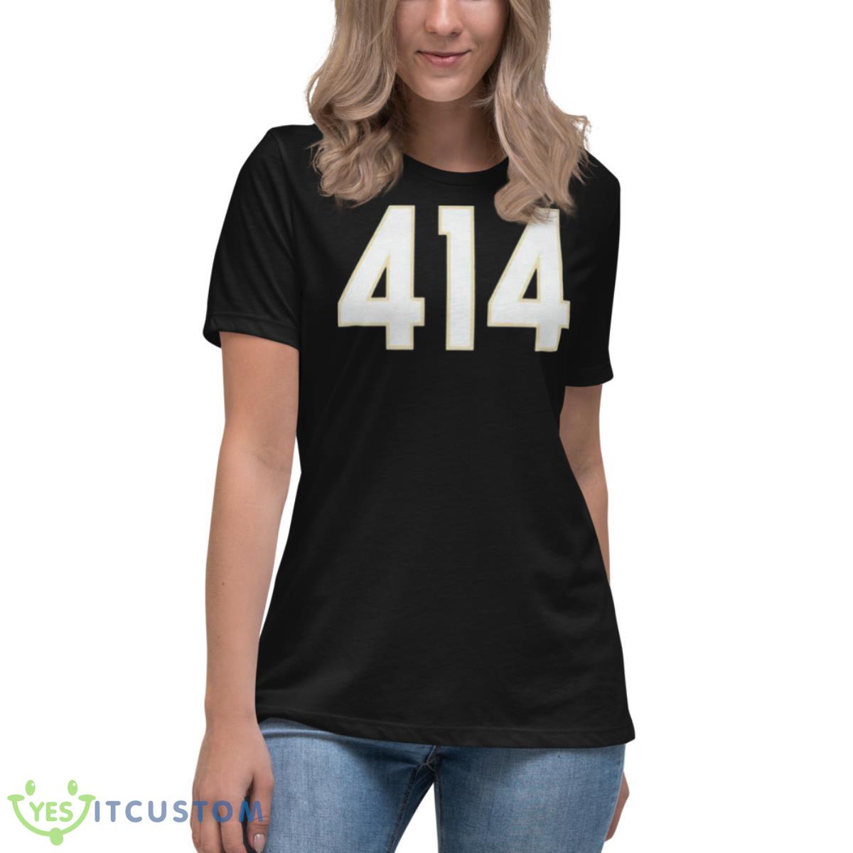 Milwaukee Bucks 414 shirt 6 Milwaukee Bucks 414 shirt - Women's Relaxed Short Sleeve Jersey Tee
