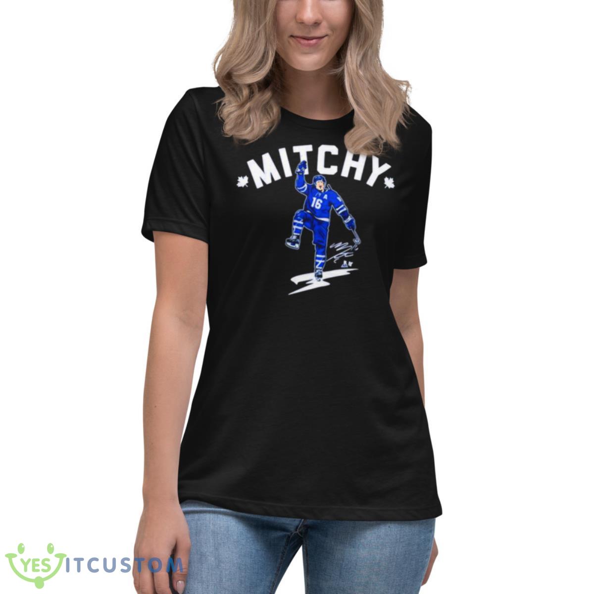 Mitchell Marner Mitchy Signature Shirt 6 Mitchell Marner Mitchy Signature Shirt - Women's Relaxed Short Sleeve Jersey Tee