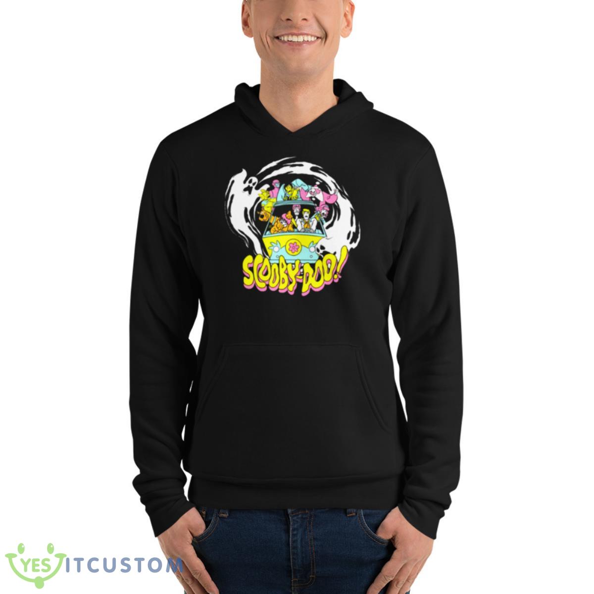 Mystery Machine Scary Ghosts Front View Scooby Doo shirt 4 Mystery Machine Scary Ghosts Front View Scooby Doo shirt - Unisex Fleece Pullover Hoodie