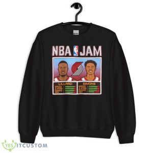 NBA Jam Portland Trail Blazers Lillard And Simons Shirt 8 NBA Jam Portland Trail Blazers Lillard And Simons Shirt - Unisex Crewneck Sweatshirt