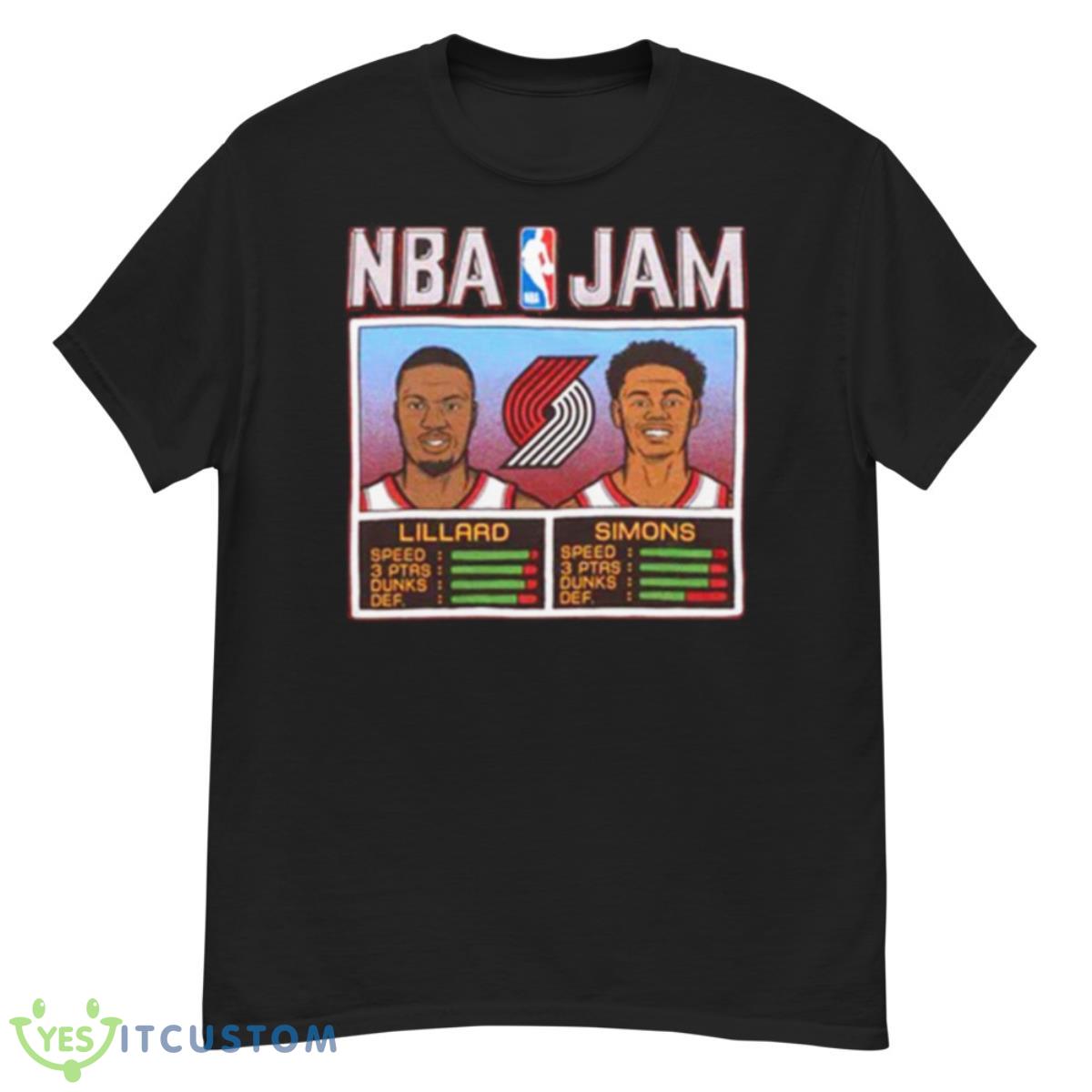 NBA Jam Portland Trail Blazers Lillard And Simons Shirt 12 NBA Jam Portland Trail Blazers Lillard And Simons Shirt - G500 Men’s Classic T-Shirt