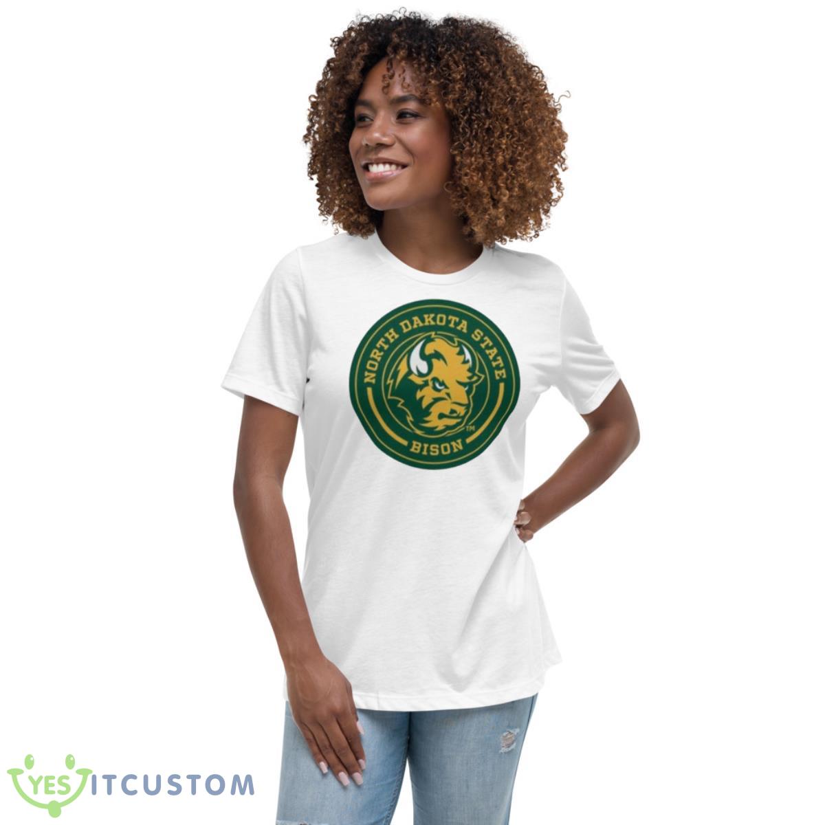 NDSU Circle North Dakota Bison Shirt 5 NDSU Circle North Dakota Bison Shirt - Women's Relaxed Short Sleeve Jersey Tee