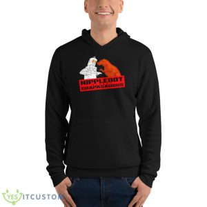 NIPPLEBOT versus CRAPASAURUS shirt 9 NIPPLEBOT versus CRAPASAURUS shirt - Unisex Fleece Pullover Hoodie