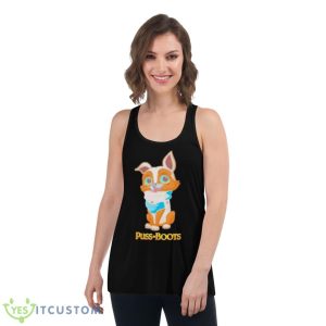 Perrito Puss In Boots 2 The Cute Character Shirt - Women's Flowy Racerback Tank