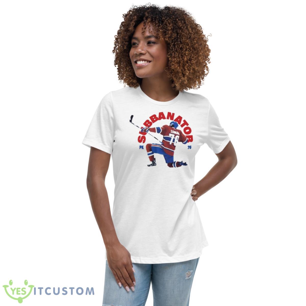 Pk subban subbanator montreal canadiens 2023 shirt 5 Pk subban subbanator montreal canadiens 2023 shirt - Women's Relaxed Short Sleeve Jersey Tee