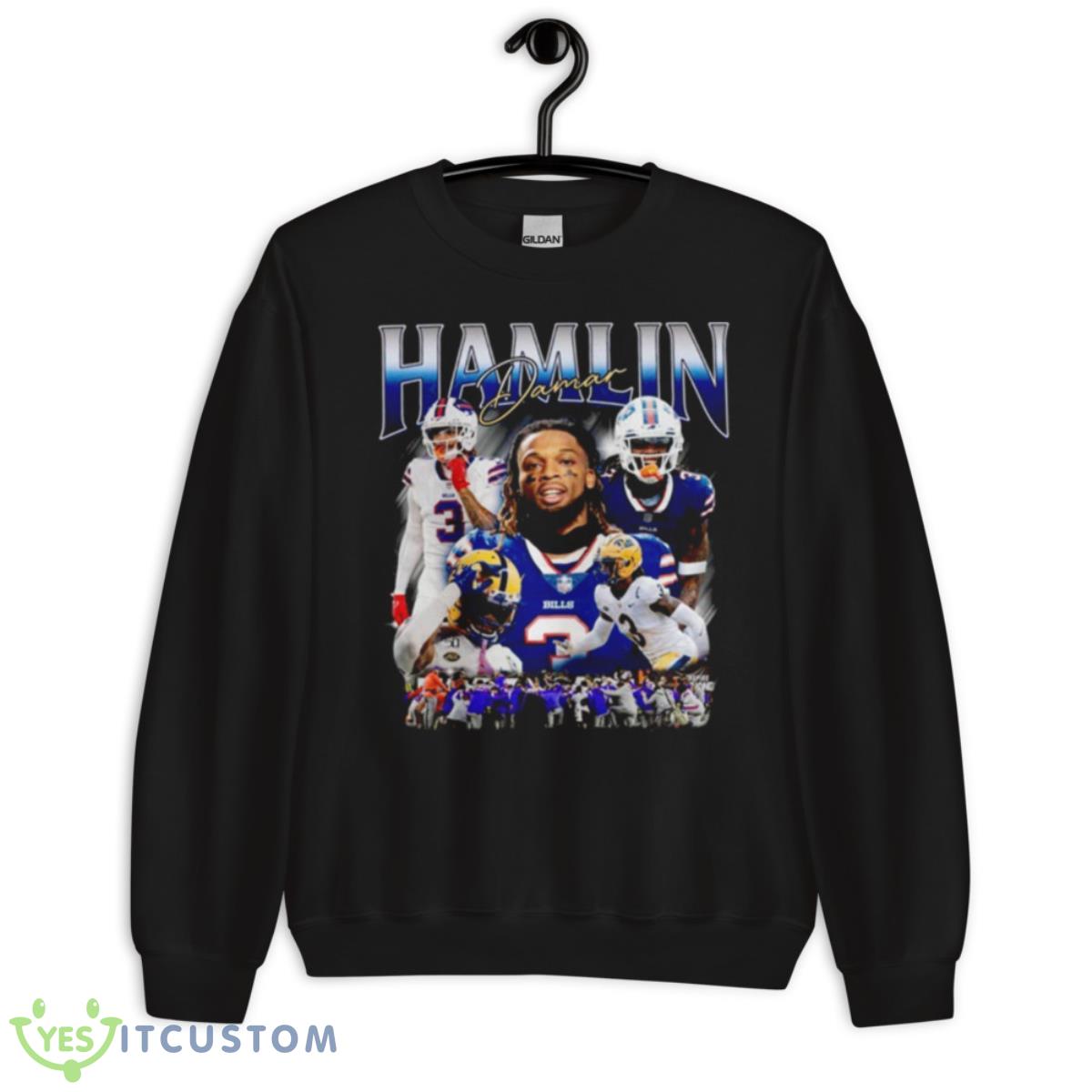 Pray For Damar Hamlin Vintage Shirt 3 Pray For Damar Hamlin Vintage Shirt - Unisex Crewneck Sweatshirt