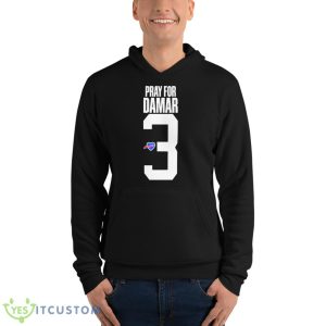 Pray for Damar Heart Love #3 Buffalo Shirt - Unisex Fleece Pullover Hoodie