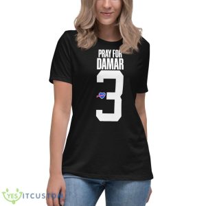 Pray for Damar Heart Love #3 Buffalo Shirt - Women's Relaxed Short Sleeve Jersey Tee