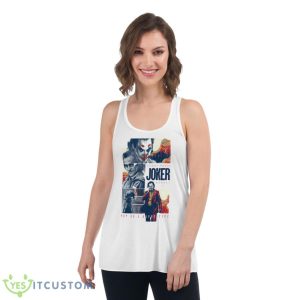 Put On A Happy Face Joker shirt - Women's Flowy Racerback Tank
