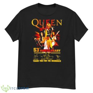 Queen 53rd Anniversary 1970 – 2023 Thank You For The Memories T Shirt - G500 Men’s Classic T-Shirt
