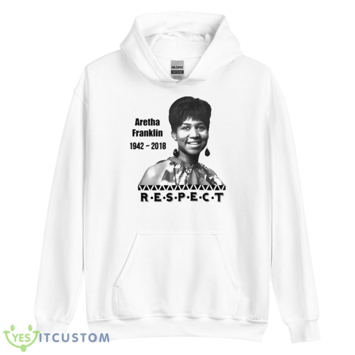 Respect Aretha Franklin 1942 2018 shirt 3 Respect Aretha Franklin 1942 2018 shirt - Unisex Heavy Blend Hooded Sweatshirt
