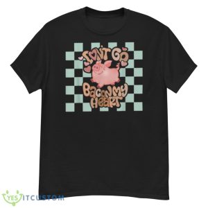 Retro Cute Pig Groovy Valentine’s Day Love Vibes Checkered Shirt - G500 Men’s Classic T-Shirt