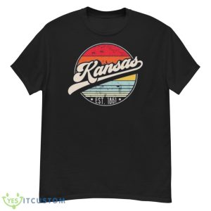 Retro Kansas Distressed Sunset Est 1861 Shirt - G500 Men’s Classic T-Shirt