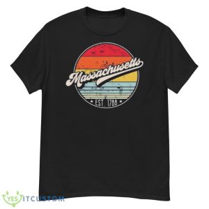 Retro Massachusetts Distressed Sunset Est 1788 Shirt - G500 Men’s Classic T-Shirt