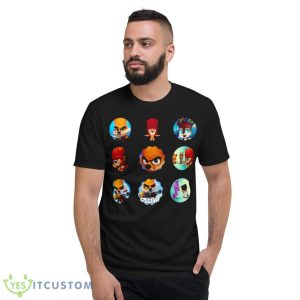 Round Design Zooba King Characters Shirt - Short Sleeve T-Shirt