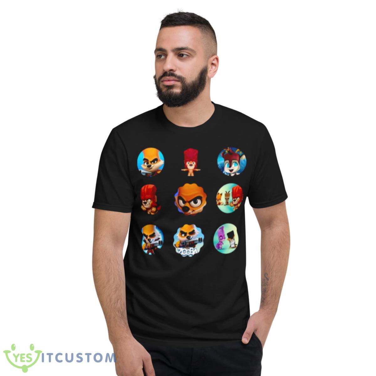 Round Design Zooba King Characters Shirt 2 Round Design Zooba King Characters Shirt - Short Sleeve T-Shirt
