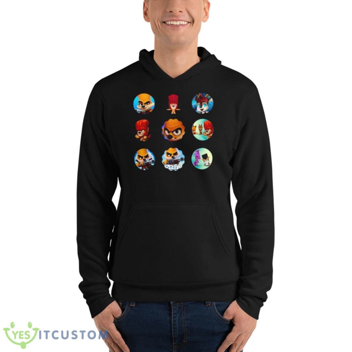 Round Design Zooba King Characters Shirt 13 Round Design Zooba King Characters Shirt - Unisex Fleece Pullover Hoodie