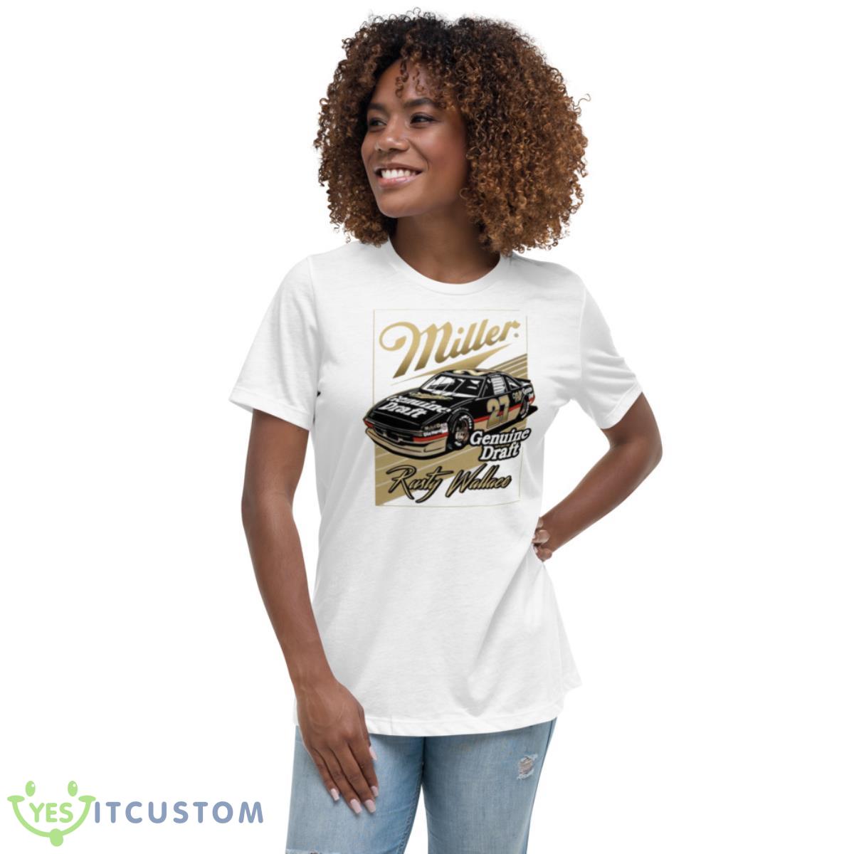 Rusty Wallace Nascar Retro 90s Style Shirt 5 Rusty Wallace Nascar Retro 90s Style Shirt - Women's Relaxed Short Sleeve Jersey Tee