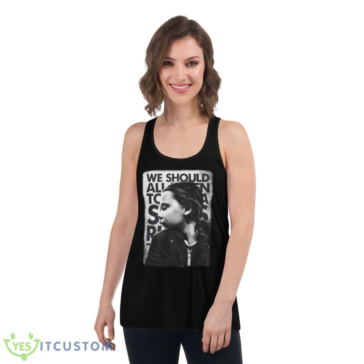 Sayings Reveal The Secret Greta Thunberg shirt 5 Sayings Reveal The Secret Greta Thunberg shirt - Women's Flowy Racerback Tank
