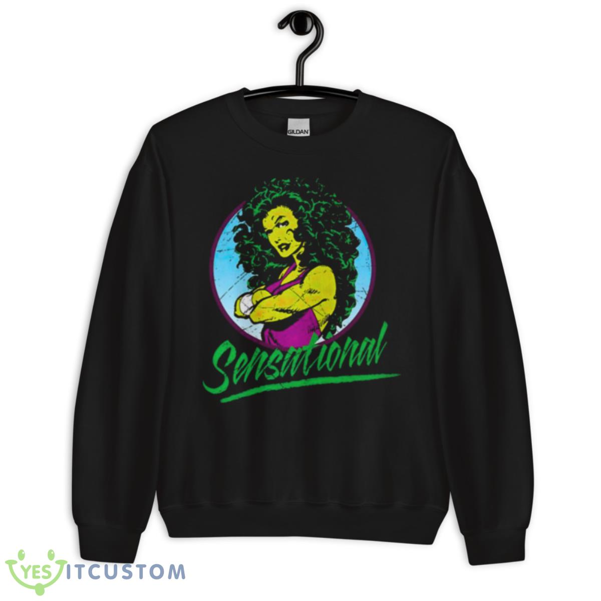 Sensational Shehulk Retro Comic Marvel shirt 3 Sensational Shehulk Retro Comic Marvel shirt - Unisex Crewneck Sweatshirt