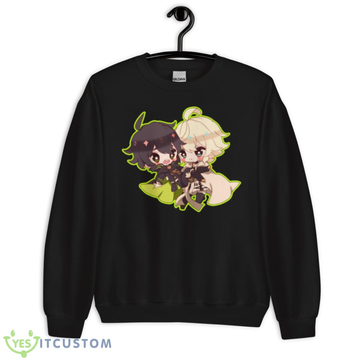 Seraph Of The End Mika And Yuu Chibi Shirt 3 Seraph Of The End Mika And Yuu Chibi Shirt - Unisex Crewneck Sweatshirt