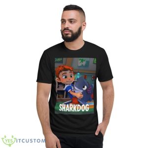 Sharkdog Graphic Kids Cartoon Shirt - Short Sleeve T-Shirt