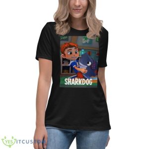 Sharkdog Graphic Kids Cartoon Shirt 11 Sharkdog Graphic Kids Cartoon Shirt - Women's Relaxed Short Sleeve Jersey Tee