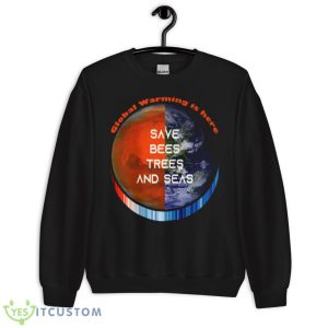 Show Your Stripes Save Bees Trees And Seas Earth Global Warming shirt 8 Show Your Stripes Save Bees Trees And Seas Earth Global Warming shirt - Unisex Crewneck Sweatshirt