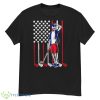 Skeleton Playing Golf With American Flag Shirt - G500 Men’s Classic T-Shirt