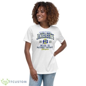 South Dakota State University Jackrabbits NCAA D1 National Football Champions 2023 Shirt 9 South Dakota State University Jackrabbits NCAA D1 National Football Champions 2023 Shirt - Women's Relaxed Short Sleeve Jersey Tee