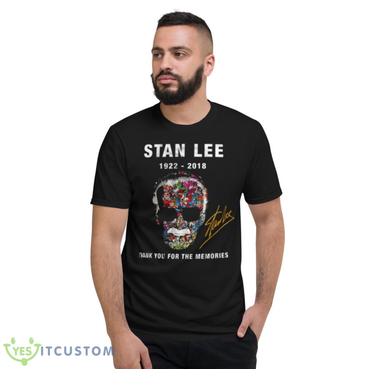 Stan Lee Rip 1922 2018 Thank You For The Memories Signature shirt 2 Stan Lee Rip 1922 2018 Thank You For The Memories Signature shirt - Short Sleeve T-Shirt