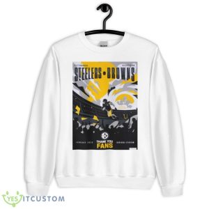 Steelers vs browns 2023 acrisure stadium thank you fans poster shirt - Unisex Heavy Blend Crewneck Sweatshirt