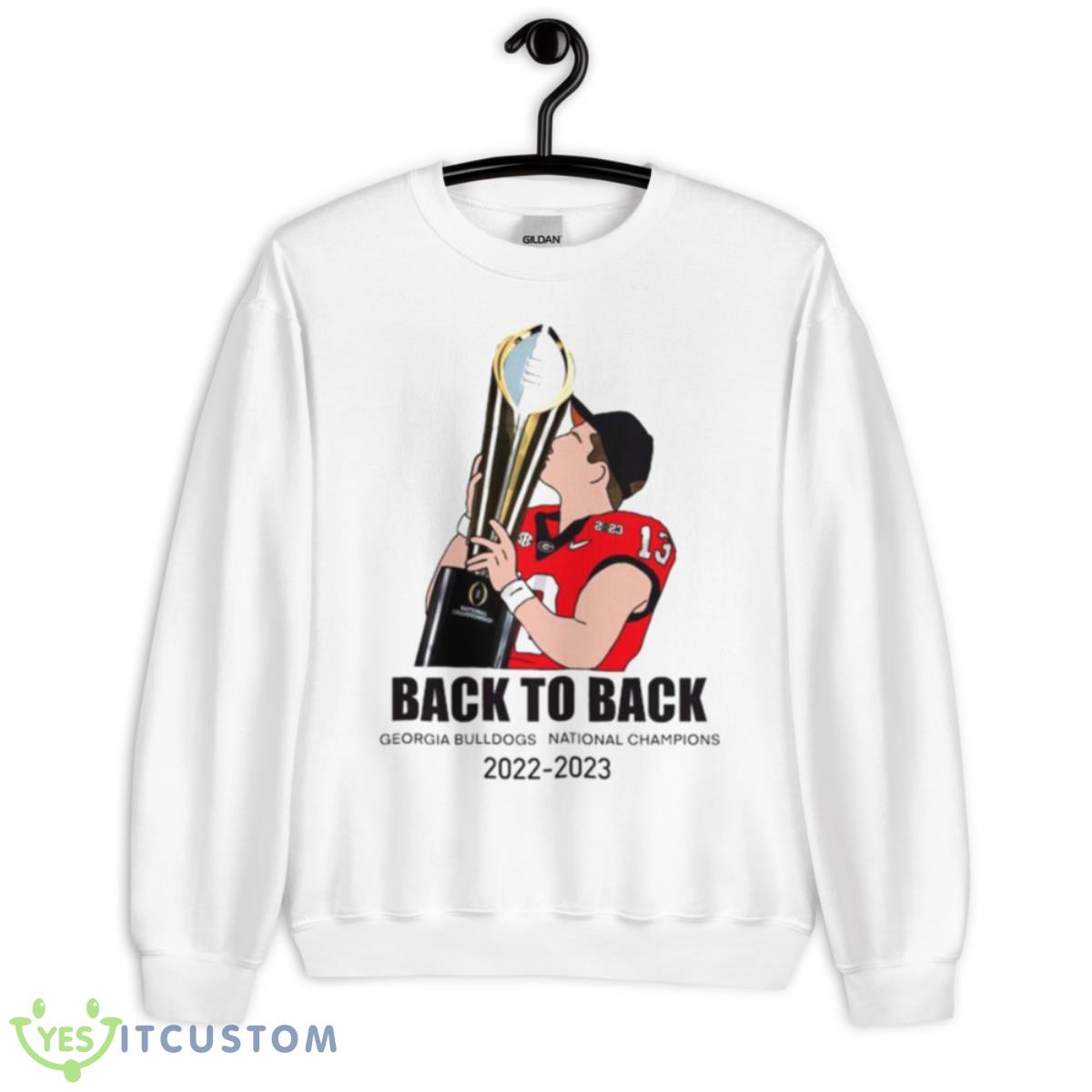 Stetson Bennett UGA back to back National champions 2021 2022 trophy shirt 11 Stetson Bennett UGA back to back National champions 2021 2022 trophy shirt - Unisex Heavy Blend Crewneck Sweatshirt