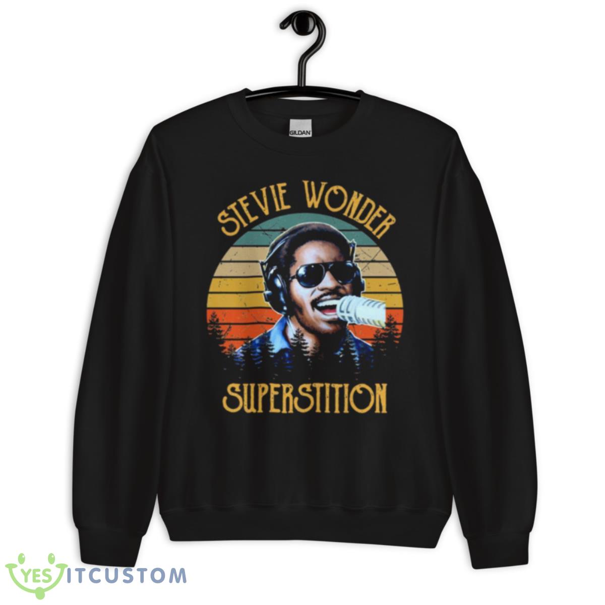 Superstition Stevie Wonder Retro shirt 3 Superstition Stevie Wonder Retro shirt - Unisex Crewneck Sweatshirt