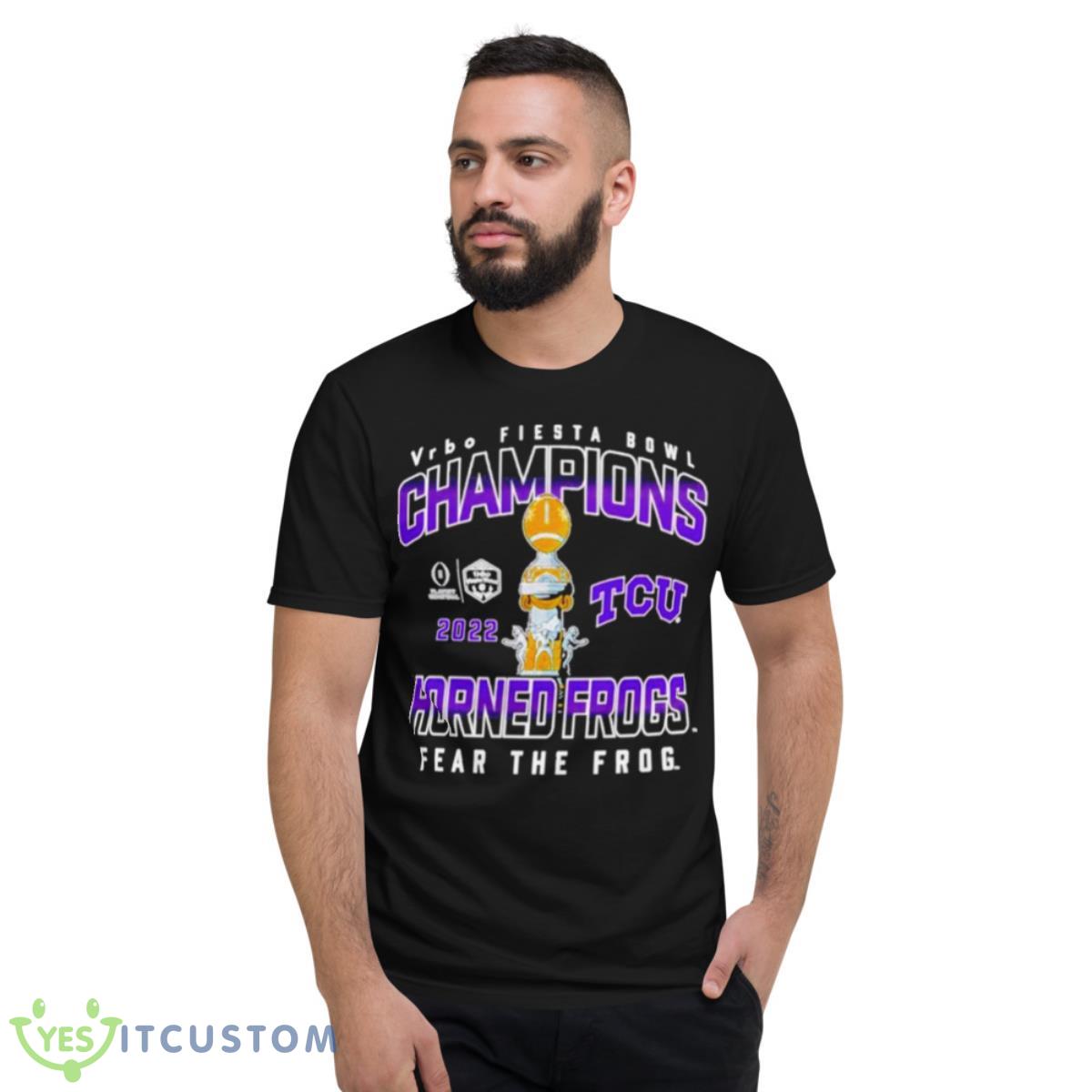 Tcu horned frogs Football playoff 2022 fiesta bowl champions hometown celebration shirt 2 Tcu horned frogs Football playoff 2022 fiesta bowl champions hometown celebration shirt - Short Sleeve T-Shirt