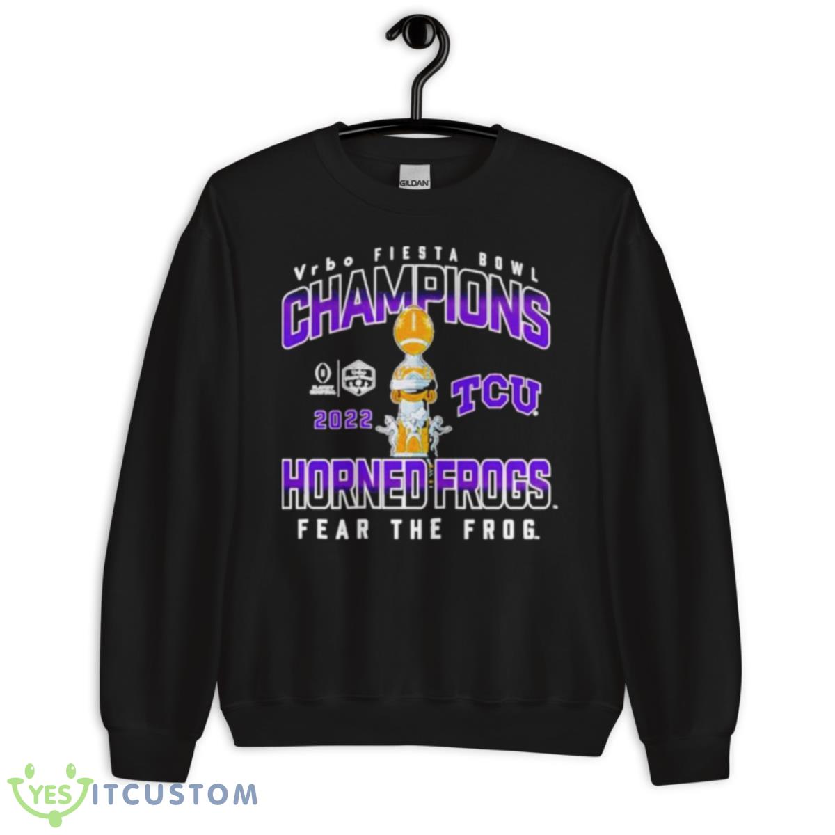Tcu horned frogs Football playoff 2022 fiesta bowl champions hometown celebration shirt 3 Tcu horned frogs Football playoff 2022 fiesta bowl champions hometown celebration shirt - Unisex Crewneck Sweatshirt