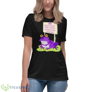TCU man I love our small christian school frog shirt - Women's Relaxed Short Sleeve Jersey Tee