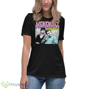 The Menendez Brothers 90s Styled Retro Graphic Design shirt - Women's Relaxed Short Sleeve Jersey Tee